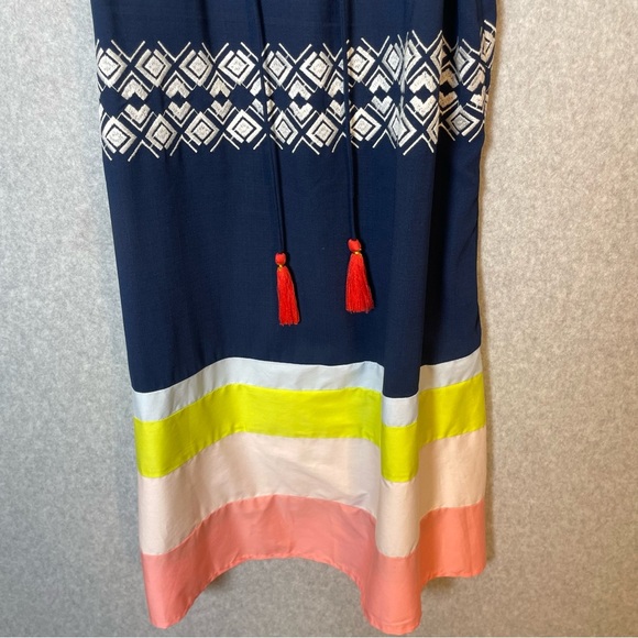 THML Embroidered Multi Stripe A Line Dress - Picture 5 of 8